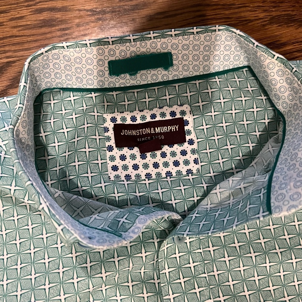 Johnston & Murphy Patterned Button Down Shirt Xxl - image 3